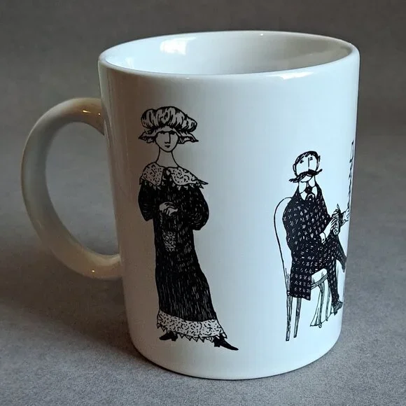 VINTAGE PBS: Mystery! USED Coffee Mug (Edward Gorey, Public Broadcasting) PM - Picture 3 of 5